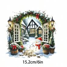 2D Flat Christmas Yard Pattern Exquisite Car Sticker, Premium Vinyl Waterproof Sticker For Wall - Multicolor - View 7