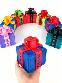 1pc Frustrating Gift Wrap - An Empty 3D Printed Container With Fasteners, A Novelty Joke Gift Box, A Humorous Coin Storage Box, Perfect For Holiday Home Decor, A Funny Gift Box For Birthdays, Reusable Hard Plastic Surprise Jewelry Box - Multicolor - View 2