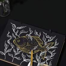 12pcs Neutral Fine Tip Sketching Fluorescent Pens, Large Capacity Disposable Artist Black Paper Drawing Design Illustration Art Supplies - A - View 9