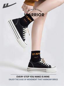 Warrior Gym Shoes For Women Spring And Autumn Comfortable Modest Style Casual Yet Sleek All-Day Wear Training Sneakers Running Shoes Canvas Shoe - Black - View 4