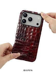 GIIPPA 1pc 2D Flat Printed Snake Pattern Design Phone 17 Pro Max Phone Case, Compatible With Phone 16 Pro Max, 15 Pro Max, 14 Pro Max, Korean-Style High-End Fashion Fun Phone Case, Suitable For 11/12/13/14/15/16 Pro Max Plus, Elegant Design For Men And Women, Perfect Gift For Girlfriend On Christmas, Valentine's Day, Easter, Wedding Season And Birthday! - Dark Red - View 6