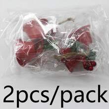 (2 Pieces/Bag) Christmas Metal Horn Bells, Mini Bells, Christmas Decoration Pendants, Wedding Decoration Accessories - 2pcs - View 12