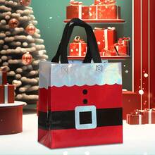 55pcs Set (5pcs Gift Bags + 50pcs Tags) Christmas Gift Bags, Handle Gift Packaging Bags, Santa Claus Design, Party Tote Gift Bags - Multicolor - View 9