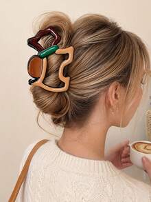 topshiny 2 buah Jepit Rambut Belakang Kepala Wanita Motif Anjing Lucu dan Manis dengan Garis Berongga Warna Kontras, Aksesori Rambut Serbaguna untuk Bepergian dan Bergaya Mewah - MultiWarna - View 4