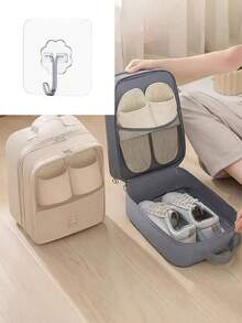 Large Capacity Travel Shoe Storage Bag, Portable Shoe Organizer Bag With Handle And Back Pocket, Multi-Purpose Travel Shoe Bag, Suitable For Travel, Business Trip, Camping And Daily Storage - Multicolor - View 10