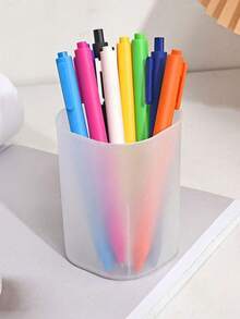 Highly Attractive Colorful Clickable Neutral Ink Pen Business Advertising Signing Pen Black Water-Based Pen Storage Tube - Multicolor - View 2