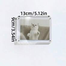 4/1pc Magnetic Fridge Photo Frame, 3/4/5/6 Inch Multi-Size Creative Photo Stickers, No Drilling Decoration, Kitchen Office Ins Style Magnetic Photo Frame, Christmas Atmosphere Decorative Painting - Multiple Styles - View 9