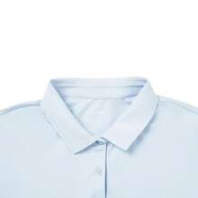 LI‑NING Fitness Series Women's Reflective Ice‑Feel Moisture‑Wick Short‑Sleeve Polo Shirt APLW146 - Clearance Blue - View 4
