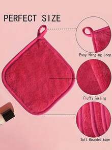 12/6/1pc Reusable Facial Cleansing And Makeup Removal Cloth, Soft And Skin-Friendly Face Towel, Suitable For Daily Cleansing And Makeup Removal, Makeup Removal Cloth, Skin Care - Multicolor - View 2