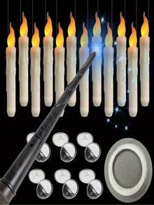 26pcs Flameless Hanging Candle Lights, LED Magic Wand Remote-Controlled Smart Candle Lights, Battery-Powered, Suitable For Interior Decoration, Room Decoration, Party Decorations, Wedding Decorations, Home Decor, And Christmas Decorations. - Hanging Candle Lamp - View 12