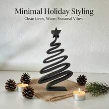 3D Printed Christmas Tree Decor, Minimalist Small Ornament For Christmas, Suitable For Hallway Cabinet, Living Room Decoration, Or Dining Table Decor With Candles, Branches And Balls - This Christmas Tree Is A True Focal Point, Easily Fits Any Room And Style - A - View 9