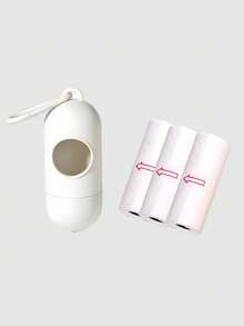 1 Box + 75 Garbage Bags/Pet Travel Essentials/Stroller Portable Garbage Bags/Garbage Bag Dispenser/Travel Essentials - White - View 7