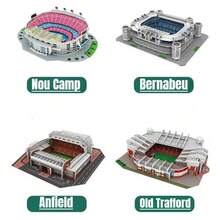 3D Paper Sports Stadium Puzzle Model, Specially Designed For Football Enthusiasts, Allowing You To Cheer For Your Home Team - Multicolor - View 4