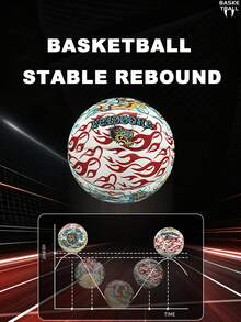 veidoorn Size 7 Pattern Design Basketball, Indoor Outdoor Training Ball, Moisture-Absorbing Grip, Durable Wear-Resistant Basketball,Perfect Gift For Boyfriend Or Girlfriend - Multicolor - View 5