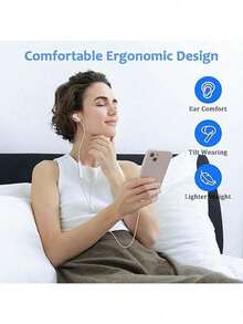 Earbud In-Ear Berkabel USB-C dengan Mikrofon Terintegrasi, Isolasi Kebisingan, Suara Stereo, Kontrol Volume, Earphone Gaming untuk Ponsel & PC, Kompatibel dengan Sebagian Besar Perangkat Jack USB-C, untuk iPhone 15 Pro, 16 Pro Max, 17 Air, Kompatibel dengan Galaxy S25/S24/S23/S22/S21/S20 - View 6