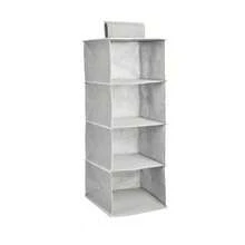 3/4/5-Tier Hanging Closet Organizer, Space-Saving, Foldable Storage. - Grey - View 8