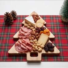 Wooden Acacia Cutting Board, Double-Sided Bread & Cheese Board, Functional Kitchen Accessory, Suitable For Fruit, Meat And Bread Cutting, Can Be Used As A Meal Prep Workstation, Perfect For Chef's Birthday, Party, Christmas, Easter, Wedding Holiday Gift - 1PC - View 3