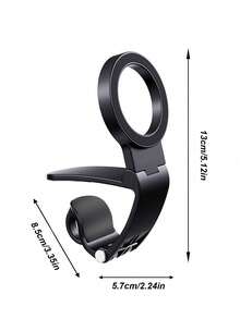 Magnetic Car Phone Holder, Foldable Dashboard Clip Phone Mount, N52 Strong Magnetic Hands-Free Phone Holder, Suitable For Car Sun Visor, Steering Wheel, Compatible With MagSafe - A - View 11