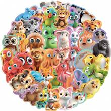 50pcs Colorful Animal Stickers, Cartoon Cute, Suitable For Laptop, Water Bottle, Luggage, Notebook, Waterproof Vinyl Stickers, School Supplies, Back To School - Multicolor - View 10