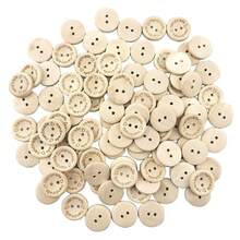 (100pcs/Bag) 2cm Round Double Hole Buttons Home Decor Handmade DIY Clothing Accessories - B-Khaki - View 4