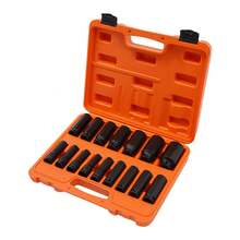 Vintoro 16Pcs 6 Point Impact Socket Set, Heavy Duty Impact Socket Kit, Rust Resistant Drive Socket Accessories, Durable Impact Wrench Socket Tool Set, Anti-Slip Hex Socket For Auto Repair, Practical Mechanical Maintenance Tool, Ideal For Car Repair - A - View 9