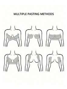1pc Coffee Color Nipple Cover With Lift And Firming Effect, Body Adhesive Petal Design Without Bra, Suitable For A-E Cup Large Breasts, Breathable And Comfortable Breast Lift Patc - Coffee - View 6