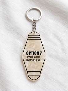 1pc Custom Text Vintage Motel‑Style Keychain,Custom Key Ring Accessory, Backpack Handbag Pendant Gift For Friends Couples Daily Decor - Multicolor - View 15