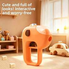 Interactive Dog Treat Launcher, Portable Pet Food Launcher Toy, Suitable For Training And Enrichment Activities, Fits Small Dogs And Cats, Compatible With Round Kibble, Battery-Free, Orange - Ginger - View 4