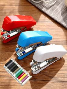Portable Mini Sewing Machine, Handheld Manual Simple Sewing, Portable Fast Sewing Tool, Suitable For Clothing And Curtain Repair, Suitable For Beginners, Travel, Home, Dorm, DIY Sewing Tool - Multicolor - View 9