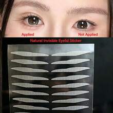 5/10Sheets Fox Eyelid Tape, Natural Invisible Mesh Lifter Strips, Strong Support For Puffy, Droopy & Uneven Eyelids - Brown - View 1