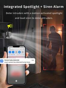 [Tuya]Smart Indoor Security Camera,4MP HD WiFi & Bluetooth Home Surveillance Cam,Two‑Way Audio,Human Motion Tracking,Night Vision,APP Alarm Notification,Supports Up To 256G SD Card For Pet Monitoring[USB Power Supply] - Multicolor - View 4