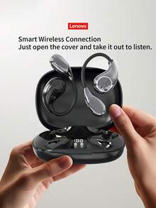 Lenovo 2026 Open-Ear Wireless Headphones With Ear Hook, Intelligent Noise Reduction For Calls, Long Battery Life, Digital Battery Display, Comfortable Stable Fit, Ideal For Outdoor Sports - View 8