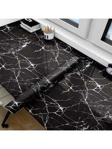 1 Roll Marble Pattern Contact Paper, Waterproof Oil-Proof Heat-Resistant Kitchen Decor Wallpaper, Self-Adhesive Bathroom Sticker, Flame Retardant Heat-Resistant Stove Wallpaper, Thickened Aluminum Foil Backing Self-Adhesive - Multicolor - View 36