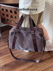 New Fashion Travel Bag, Solid Color PU Matte Design, Stylish And Popular, Suitable For Short Trips And Fitness, With Independent Shoe Compartment, Large Capacity, Versatile And Exquisite - Multicolor - View 5