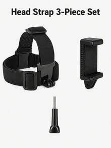 1 Set POV Phone Mount, Chest Strap/Head Strap First-Person Phone Holder, Adjustable Horizontal And Vertical Shooting Support, Suitable For Most Smartphones, Cycling, Hiking, Fishing, Outdoor Live Streaming, Video Recording And Sports Use - Multicolor - View 4