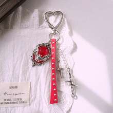 1pc European & American Gothic Cross Keychain, Halloween Personalized Bag Charm Pendant, Niche Accessory - Multicolor - View 6