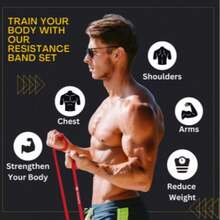Resistance Band Set, Pull-Up Assist Elastic Band Training Ring Kit, Suitable For Strength Training, Cross-Training, Yoga, Home Gym Workout - A - View 7
