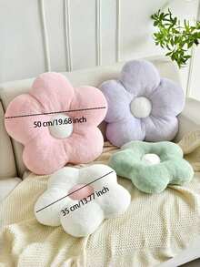 Flower Shaped Throw Pillow, Soft Floral Design Cushion, Home Decor, Suitable For Sofa, Chair, Bed, Flower Floor Pillow, Adult Bedroom Living Room, Spring Gift, Perfect For Friends And Family - White Powder Core - View 4