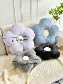 Flower Shaped Throw Pillow, Soft Floral Design Cushion, Home Decor, Suitable For Sofa, Chair, Bed, Flower Floor Pillow, Adult Bedroom Living Room, Spring Gift, Gift For Friends And Family - Purple With White Core - View 4