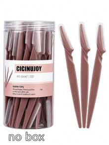 20pcs/10pcs Eyebrow Trimmer Set, Eyebrow Trimmer, Long Handle Trimmer, Eyebrow Trimming Tool, Beauty Tool For Shaping And Trimming Eyebrows, Exfoliating And Callus Removal Tool, Razor, Fine Eyebrow Trimmer, Facial And Neck Razor Blades Suitable For Home Decor (Including Autumn, Christmas And Daily Styles), Office Decor, Girl's Birthday Decor And Bedroom Wall Decor - A - View 1