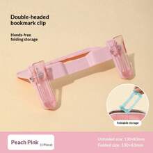 Double-Headed Foldable Reading Stand, Adjustable Clip Page-Turning Reading Holder, Transparent Material, Collapsible, Back-To-School Stationery - Sets - View 8