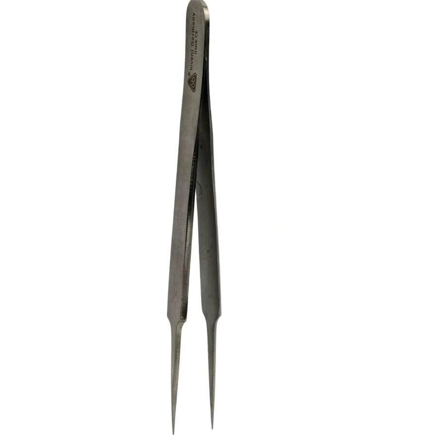 Pinza Relojero 2 Profesional Precisión Acero Inoxidable Punta Fina Reparación Relojes Joyería Electrónica Microcomponentes Herramienta Manualidades Modelismo - Plateado - Ver 1