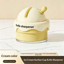 1pc Cute Ice Cream Shaped Strong Suction Cup Quick Home Kitchen Knife Sharpener, Portable Non-Slip Sharpening Tool - Multicolor - View 11