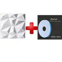 1/11/22/33pcs Diamond Design Decorative 3D Wall Panels, 30cmx30cm DIY Home Decor Wall Stickers - Multicolor - View 16