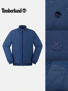 Timberland Jaket Penerbangan Pria, Pakaian Luar Baru, Olahraga Luar Ruangan, Bernapas, Kasual, Kerah Tegak, Jaket Baseball - Royal Blue - View 4