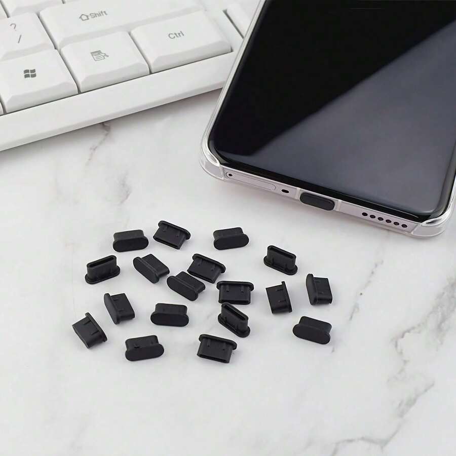 30pcs New Silicone Dust Plugs, Compatible With Various Electronic Devices Type-C Charging Port USB C Protective Covers, Provide Dust Protection And Prevent Debris, With Durable Protective Case - One Size Fits All - View 1