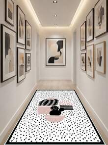 Digitally Printed Non-Slip Washable Runner And Area Rug Living Room Carpet, Modern Design | Modern, Scandinavian, Bohemian And Classic Styles | 100% Polyester - Creamy White - View 7