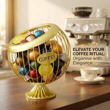 Rak Penyimpanan Kapsul Kopi Besi dengan Desain Miring Unik, Keranjang Penyimpanan Kapsul Kopi untuk Meja, Rak Penyimpanan Dekorasi Dapur Rumah, Bar, Kedai Kopi, Hadiah Dekorasi Kedai Kopi - MultiWarna - View 7