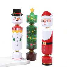 12/24pcs Christmas Gift Box Set (Christmas Cracker Style) - Featuring Cartoon Santa Claus, Christmas Tree And Snowman Pattern Design; Can Be Used As Christmas Decoration And New Year Party Favor Box - Multicolor - View 5