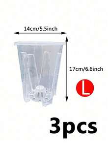Self-Watering Orchid Pot, Root Control & Breathable, With Drainage Holes, White Transparent Specialized Pot, Suitable For Indoor And Outdoor Planting; Round Shape, Includes Matching Accessories, Features Self-Watering Function - Flower Pot - View 11